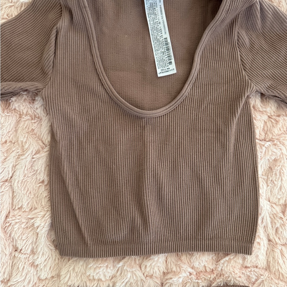 Zara Brown Ribbed Two-Piece Set XS - Picture 2 of 4